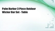 Palm Harbor 3 Piece Outdoor Wicker Bar Set - Table