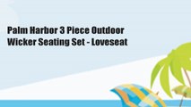 Palm Harbor 3 Piece Outdoor Wicker Seating Set - Loveseat