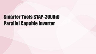 Smarter Tools STAP-2000iQ Parallel Capable Inverter