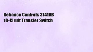 Reliance Controls 31410B 10-Ciruit Transfer Switch