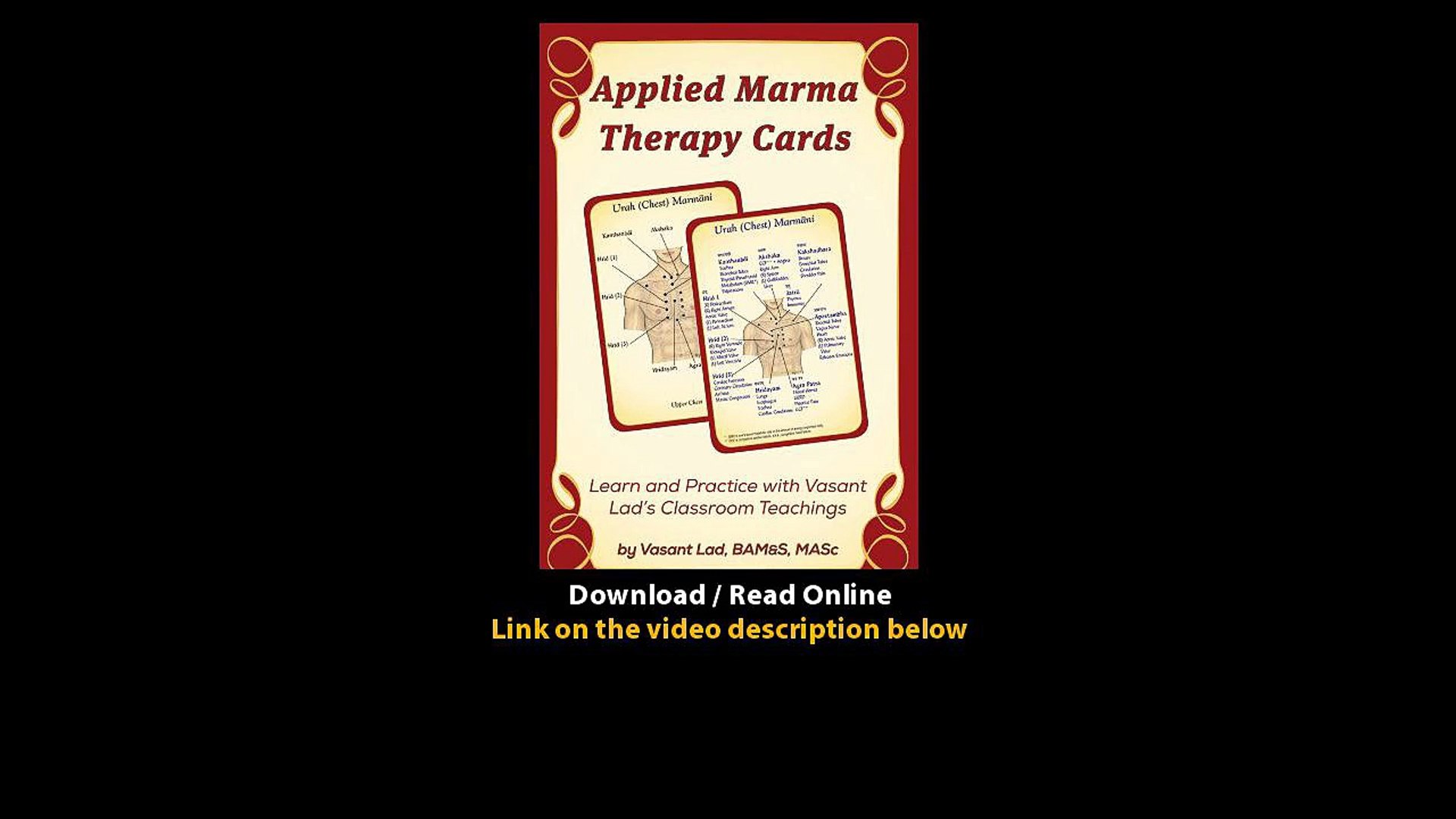 Download Applied Marma Therapy Cards By Vasant Lad PDF - video Dailymotion