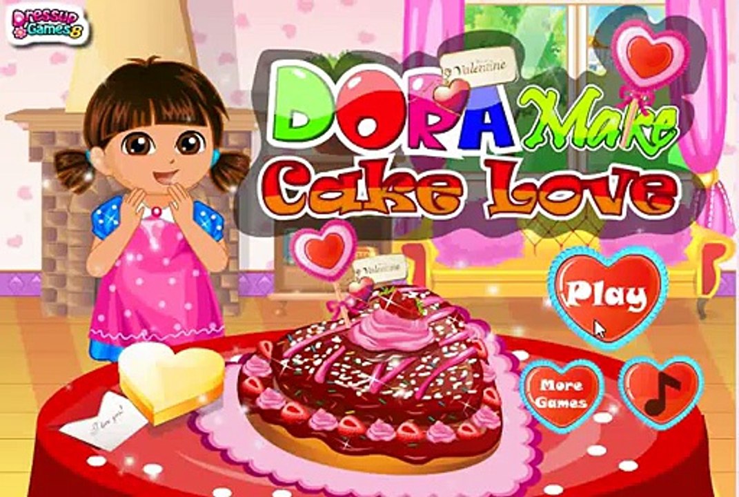 Dora the explorer make love cake game