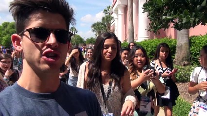 BETHANY MOTA INTERVIEW CRASHED BY FANS at PLAYLIST LIVE! (1080p)