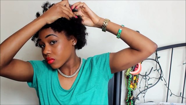 32. 3 Quick Easy style for short Natural Hair ( wash and go 5th day styles
