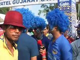 Fans at Ahmedabad IPL match between Rajasthan Royals and Mumbai Indians