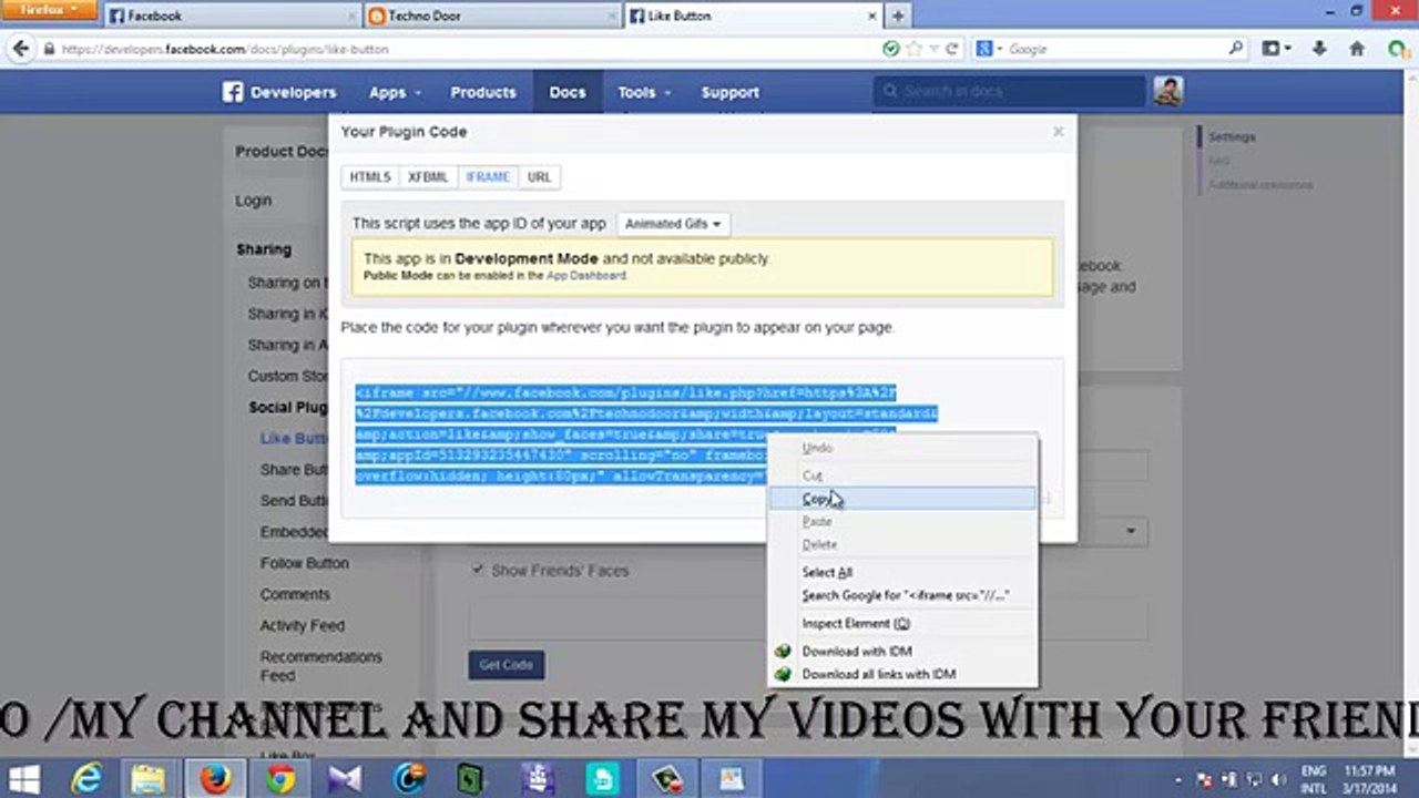 How to Add - Facebook Like Button & Share Button to Blogger Template