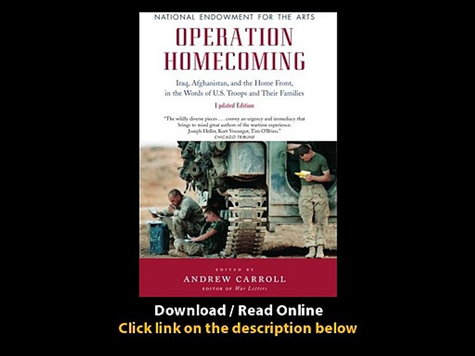 Download Operation Homecoming Iraq Afghanistan and the Home Front in the Words