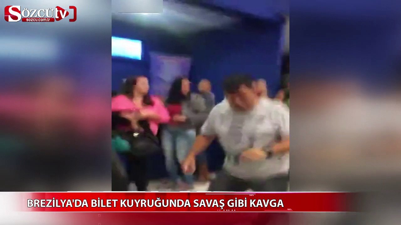 Bilet kuyruğunda savaş gibi kavga