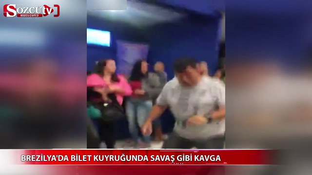 Bilet kuyruğunda savaş gibi kavga