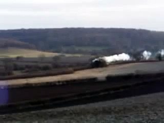 "King George V" steam train passing Saunderton