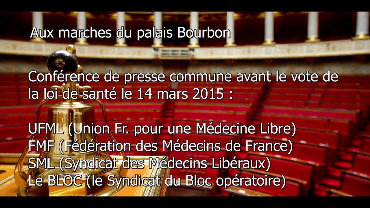 Conférence presse médecins libéraux 14 avril 2015