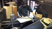 Incredible guy cutting wood so fast : Sawmill Making Cedar Shakes and Shingles -