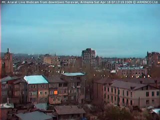Mount Ararat "Masis & Sis" Live webcam: view from Yerevan