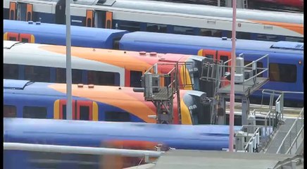 TIME LAPSE Waterloo Train Station, the Shard from Park Plaza Westminster Bridge Hotel London UK