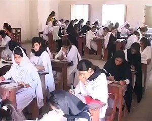 A girls doing cheating in Examination Hall