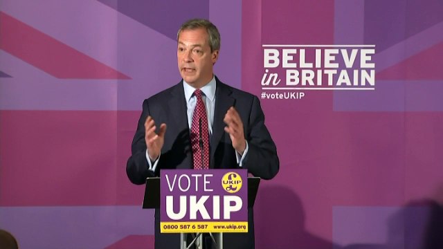 Nigel Farage launches Ukip manifesto