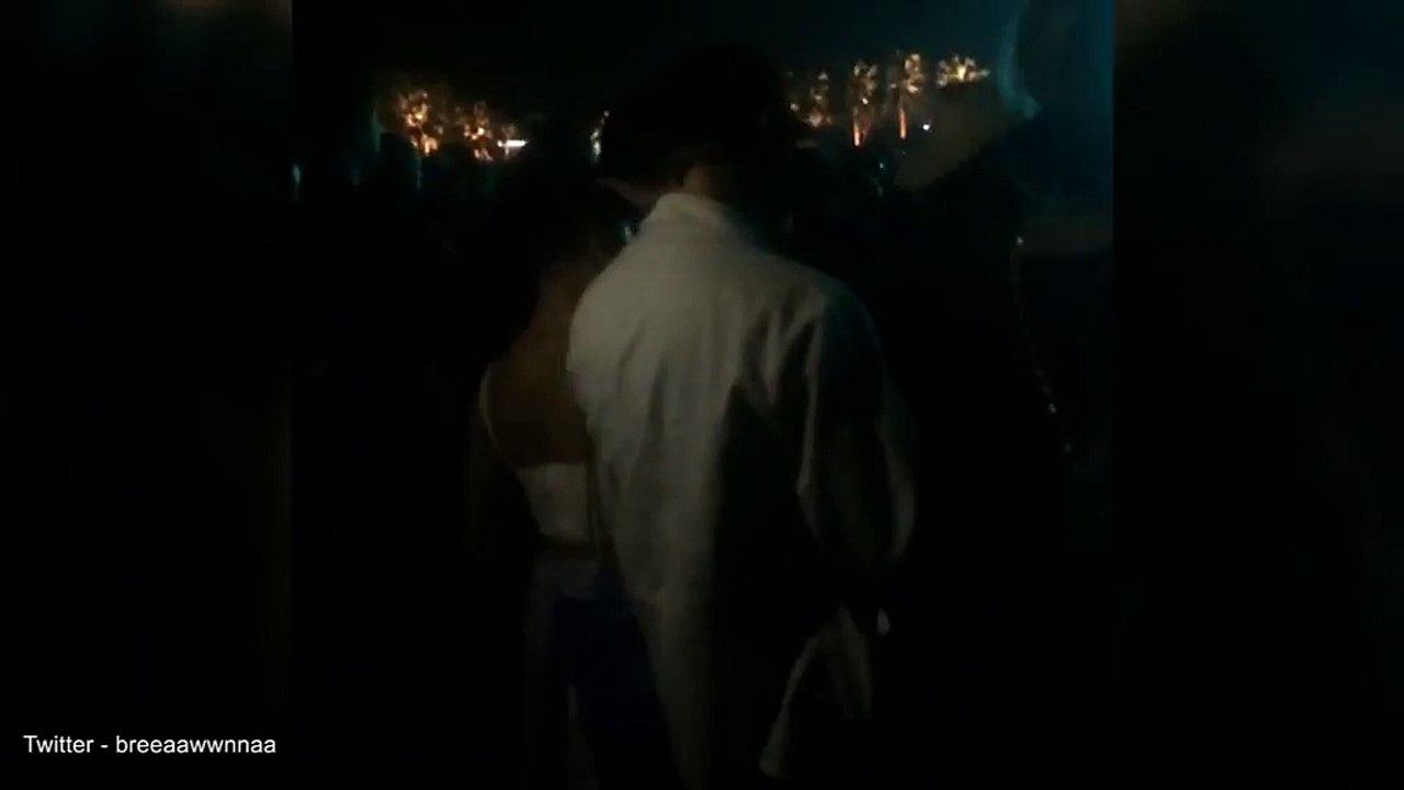 Robert Pattinson shows off his unique dance moves at Coachella 12/04/2015