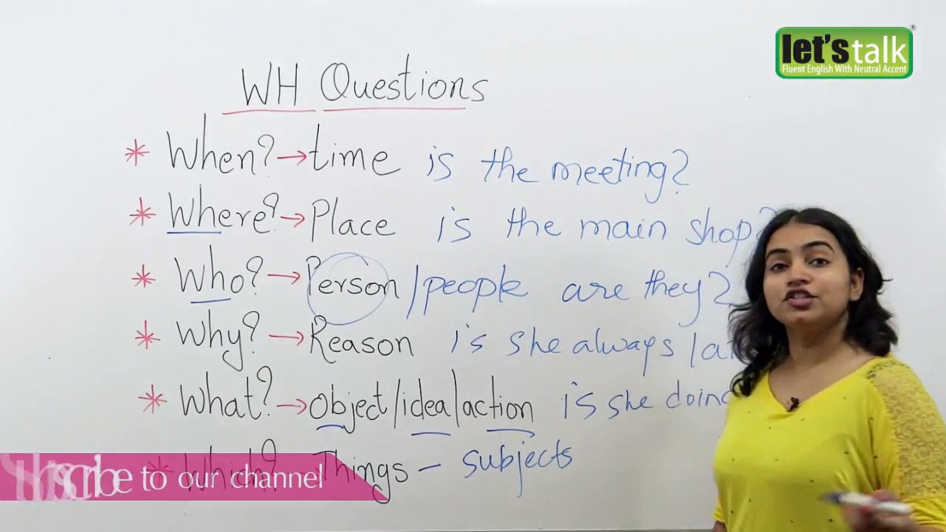 Forming 'WH' questions in English - Spoken English & Grammar Lesson