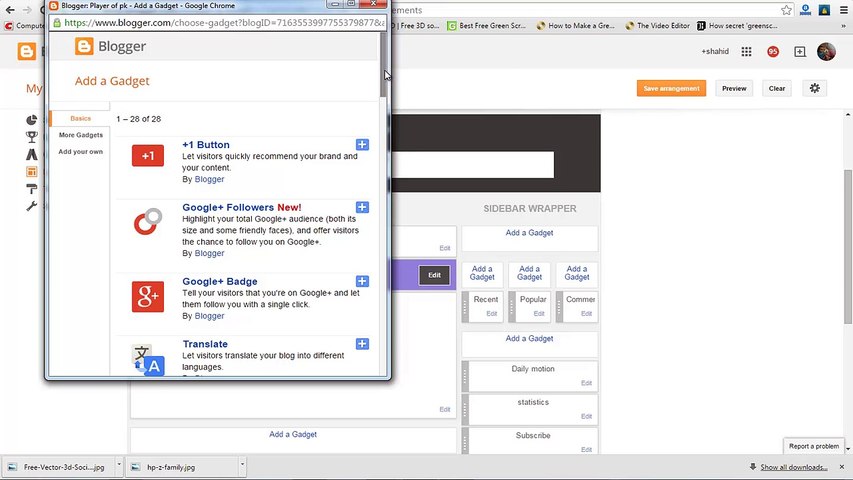 how to add html java script to blogger widget