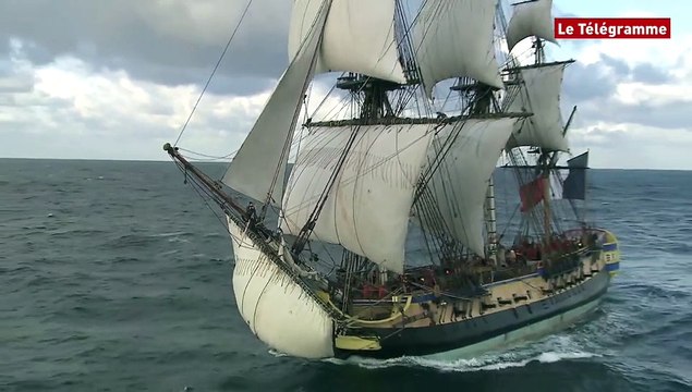 Hermione-La Fayette. Essai en mer avant la grande traversée de l'Atlantique
