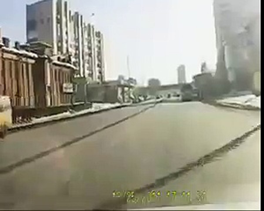 Такую аварию заснял