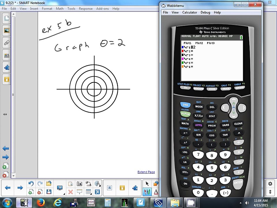 9.2(2) Polar Coordinates & Graphs 4-15-15