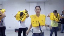 Cebu Pacific Flight Attendants / Stewardess / Cabin Crew dance practice / rehearsals - safety