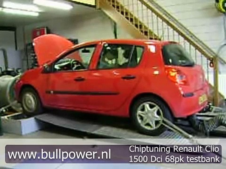 Chiptuning Renault Clio 1500 Dci 68pk testbank Bullpower