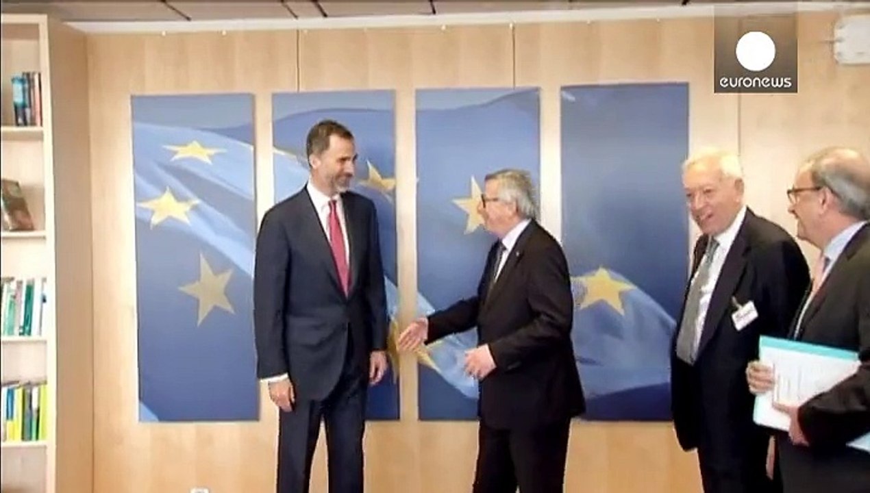 Podemos-Chef überrascht König Felipe während erstem Brüssel-Besuch