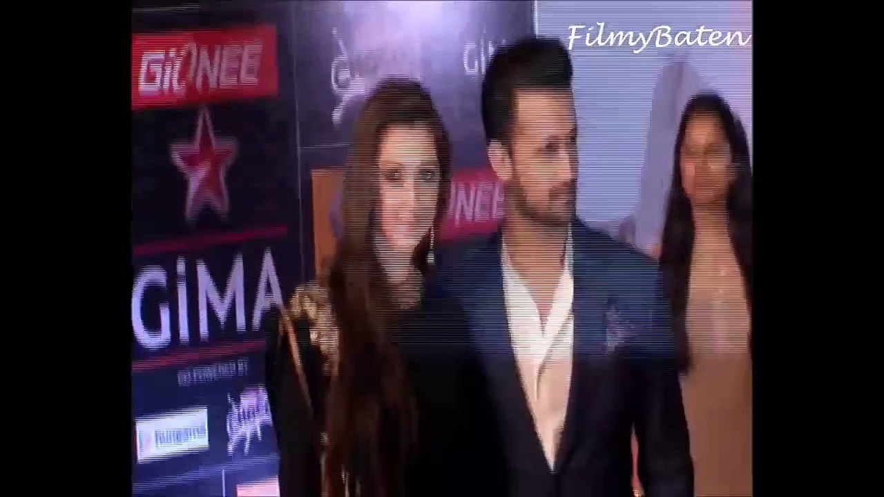 Atif Aslam with his wife Sara Bharwana at Star Gima Awards 2015.