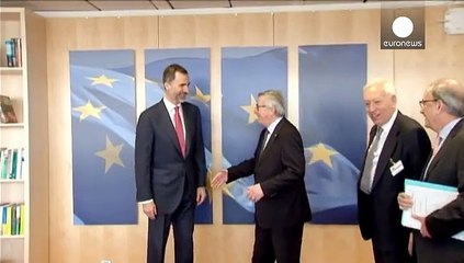 ملك إسبانيا فيليب السادس يزور بروكسل لأول مرة منذ اعتلائه العرش