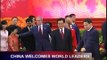 Hu Jintao welcomes World Leaders ahead of Beijing Olympics