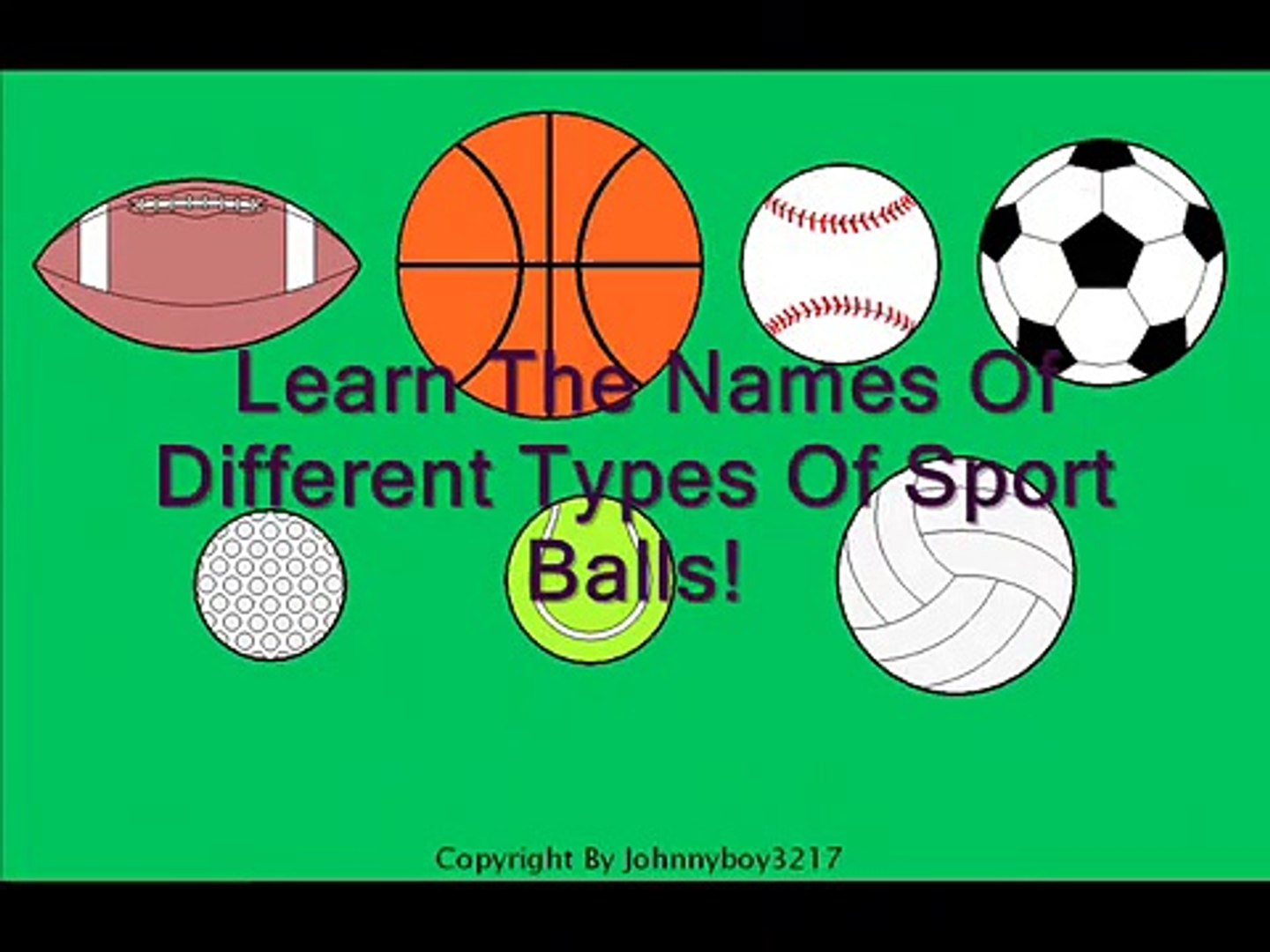 Learn The Names Of 7 Different Sport Balls For Children Sport Equipment Train Video Dailymotion