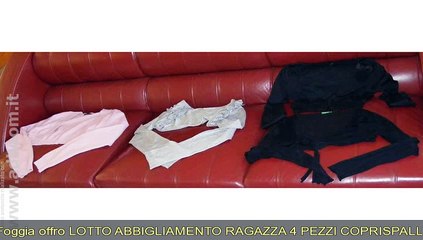 Download Video: FOGGIA, SAN SEVERO   LOTTO ABBIGLIAMENTO RAGAZZA 4 PEZZI COPRISPALLA EURO 19