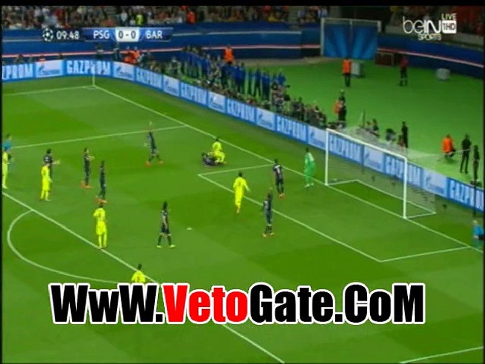 ملخص الشوط الاول باريس ضد برشلونه