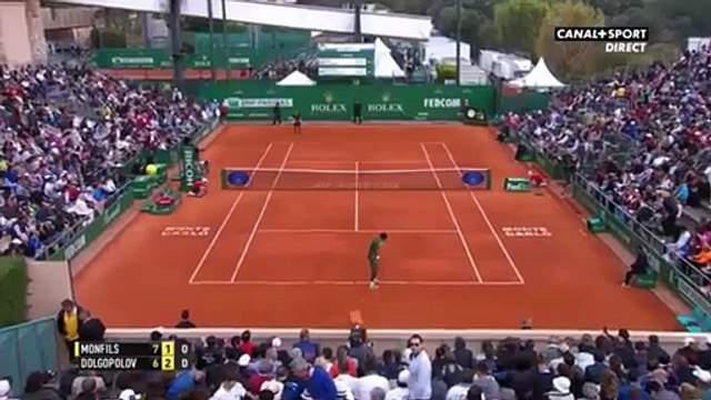 Le coup de génie de Gaël Monfils qui fait semblant de sarrêter en plein échange