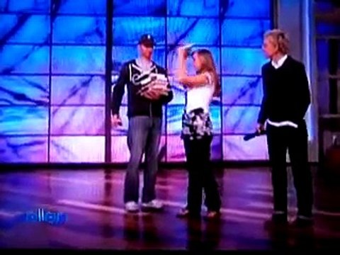 Rubik's Cube + 100 digits of Pi + balancing books (blonde girl on The Ellen DeGeneres Show)