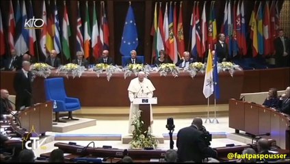 Le Pape François au Conseil de l'Europe nov 2014 KTO