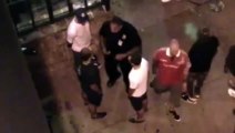 Police Officer Shoves Man Fell Down Stairs With Hands in His Pockets