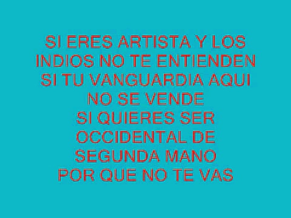 los prisioneros Porque no se van ( cancion y letra )