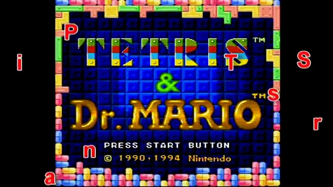 TETRIS & DR MARIO DUAL PACK INTRO OPENING ON SNES QUICK GAMEPLAY