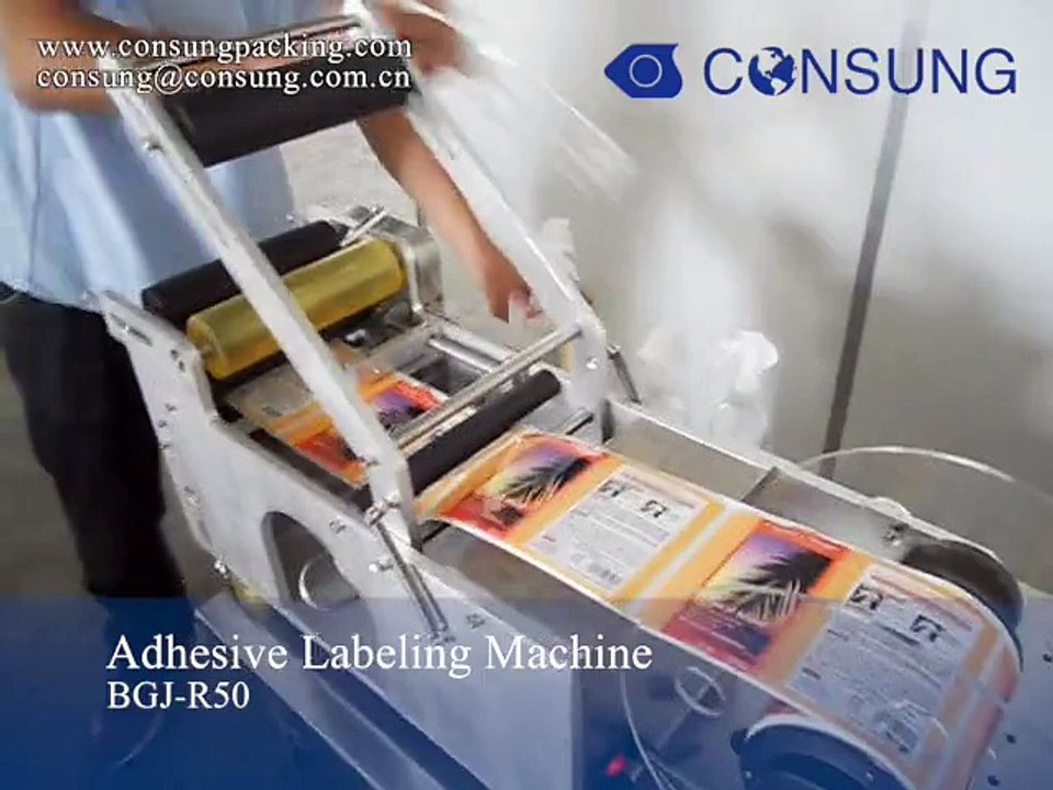 Semi automatic round bottle labeling machine