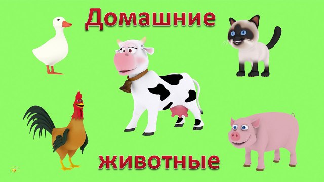 Презентации для детей 3D: Домашние животные. Голоса животных. Мультики для самых маленьких