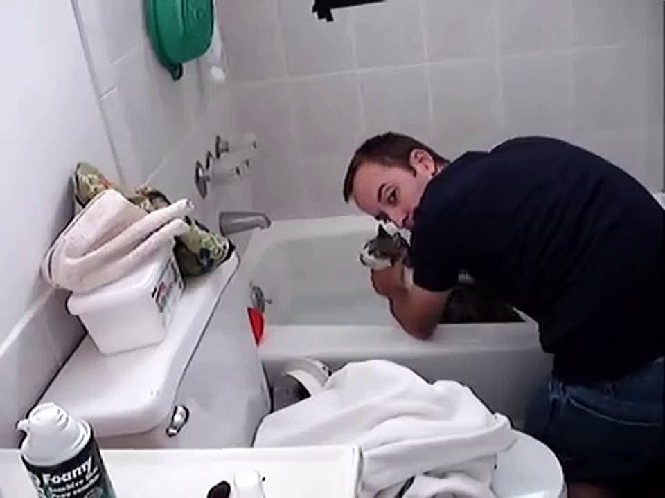 matt is choking the shit of a cat