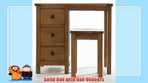 K.Interiors Collection Caterham Oak Dressing Table and Stool with Lacquer Finish