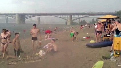 OMG! Horrible Hailstorm Hitting Siberian Beach