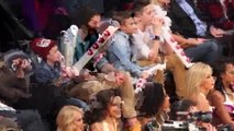 David Beckham Takes His Sons to the Lakers Game Splash News