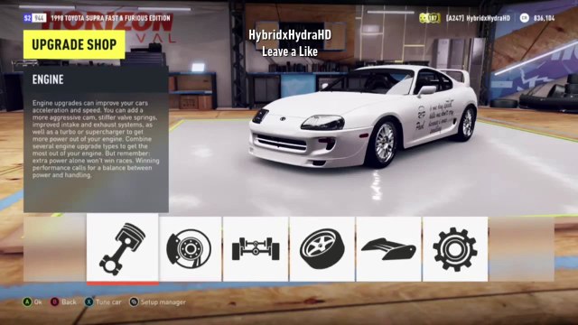 Forza Horizon 2 Fast and furious 7 Brian's Toyota supra 1459HP build