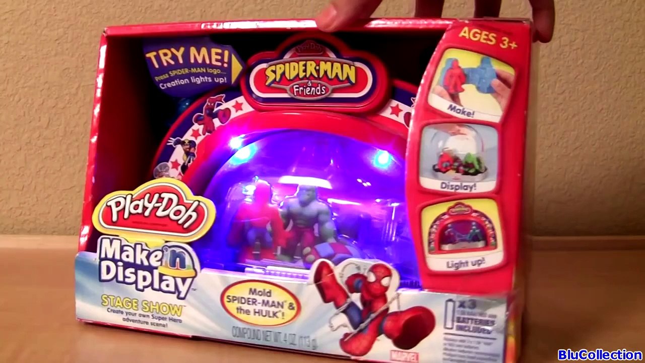 PLAY DOH Spiderman Make n Display HULK Iron Man...