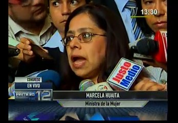 Ministra Huaita evitó decir en qué gestión se perdieron pañales